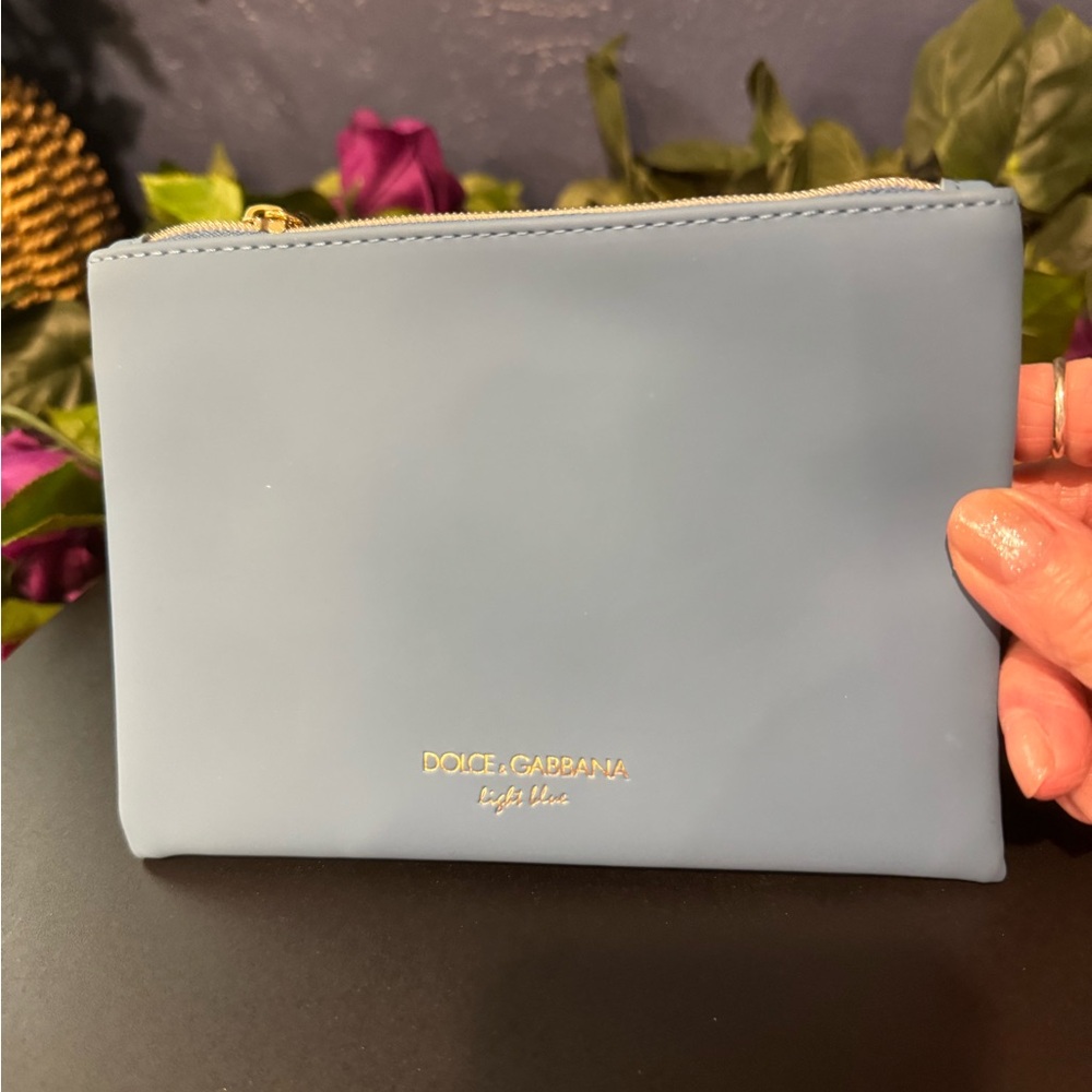 NWOT Dolce & Gabbana Light Blue Pouch Toiletry Bag